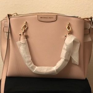 MK Rochelle Large Saffiano Leather Satchel